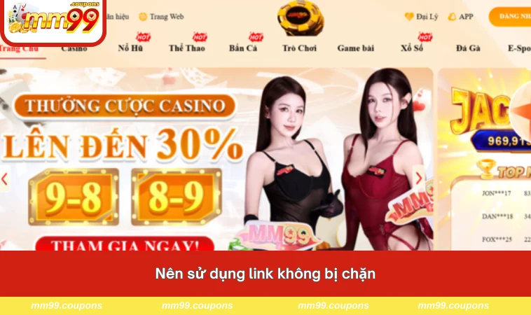 Nên sử dụng link không bị chặn