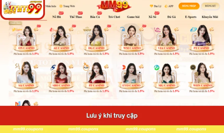 Lưu ý khi truy cập