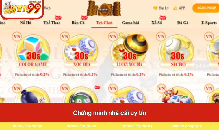 Chứng minh nhà cái uy tín
